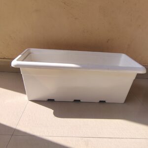 24 Inch White Premium/ Window Plastic Planter