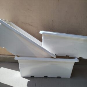 24" White Plastic Planter Set of 3